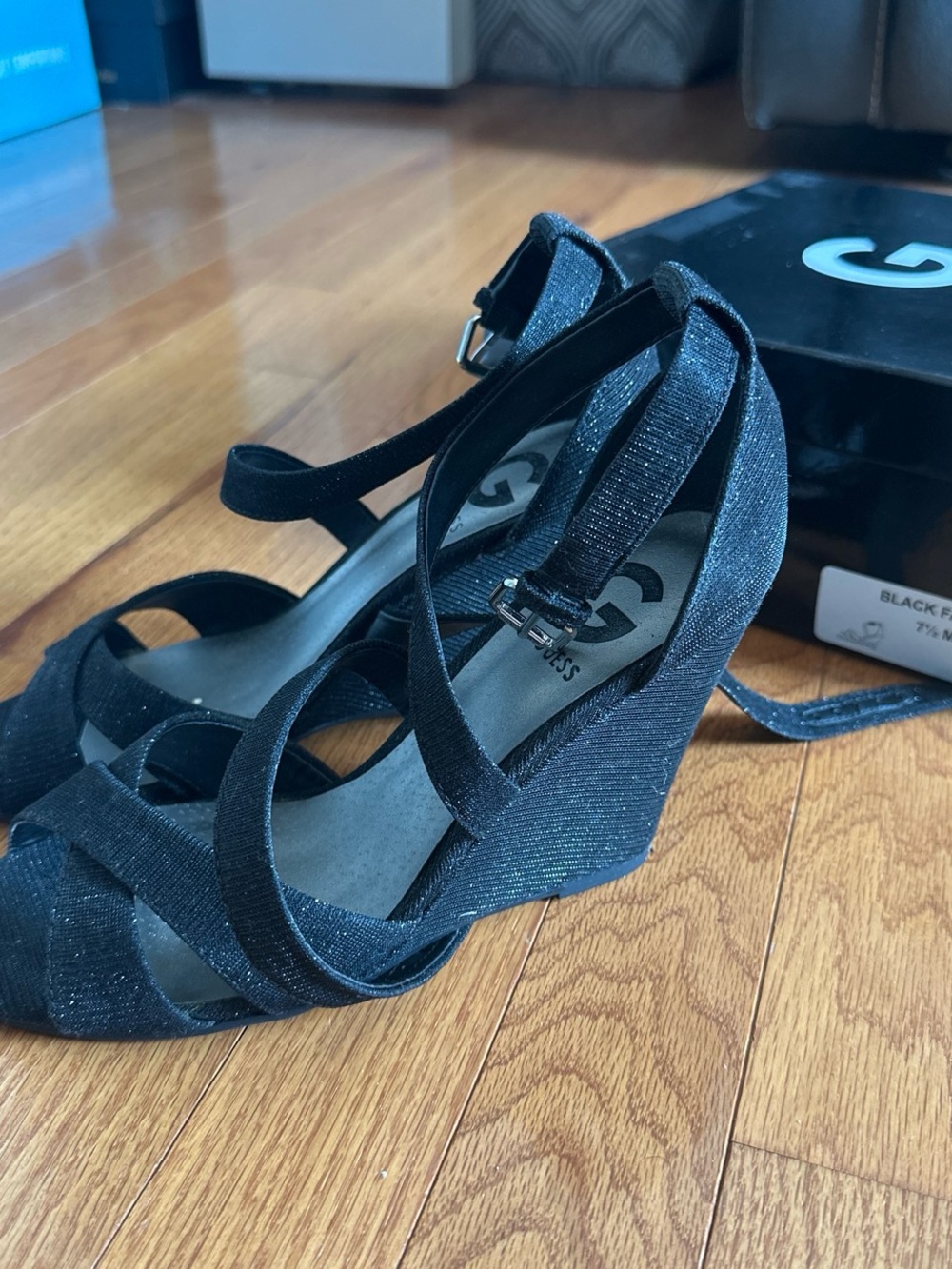 Guess Black Wedges